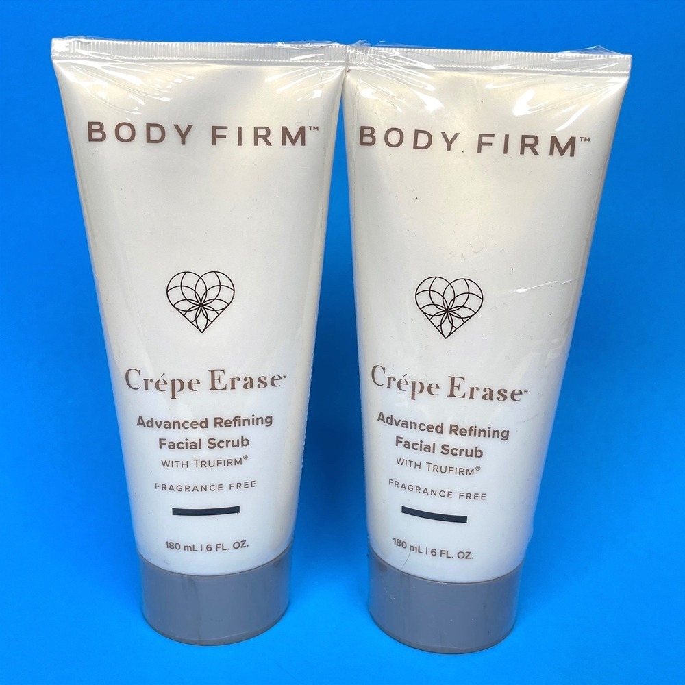 Crepe Erase Body Firm Advanced Refining Facial Scrub Women White Set of 2 6oz
